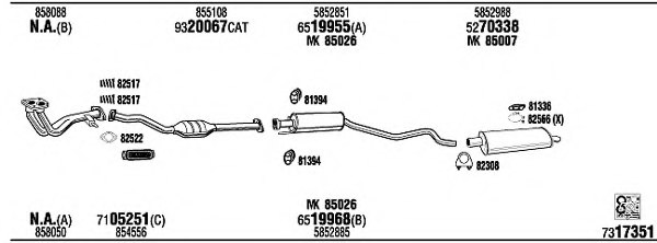 WALKER OP45263 Exhaust System